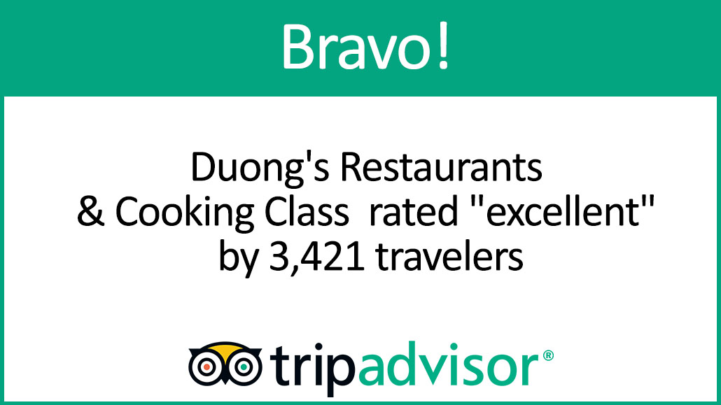 Bravo! Duong's Restaurants rated "excellent" by 3,421 travelers on Tripadvisor